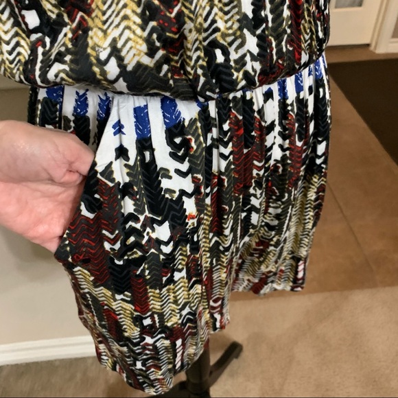 Daniel Rainn multi colored abstract print romper. - Picture 6 of 16